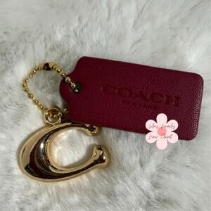 1.5" COACH "C" Hang Tag Key Fob Bag Charm